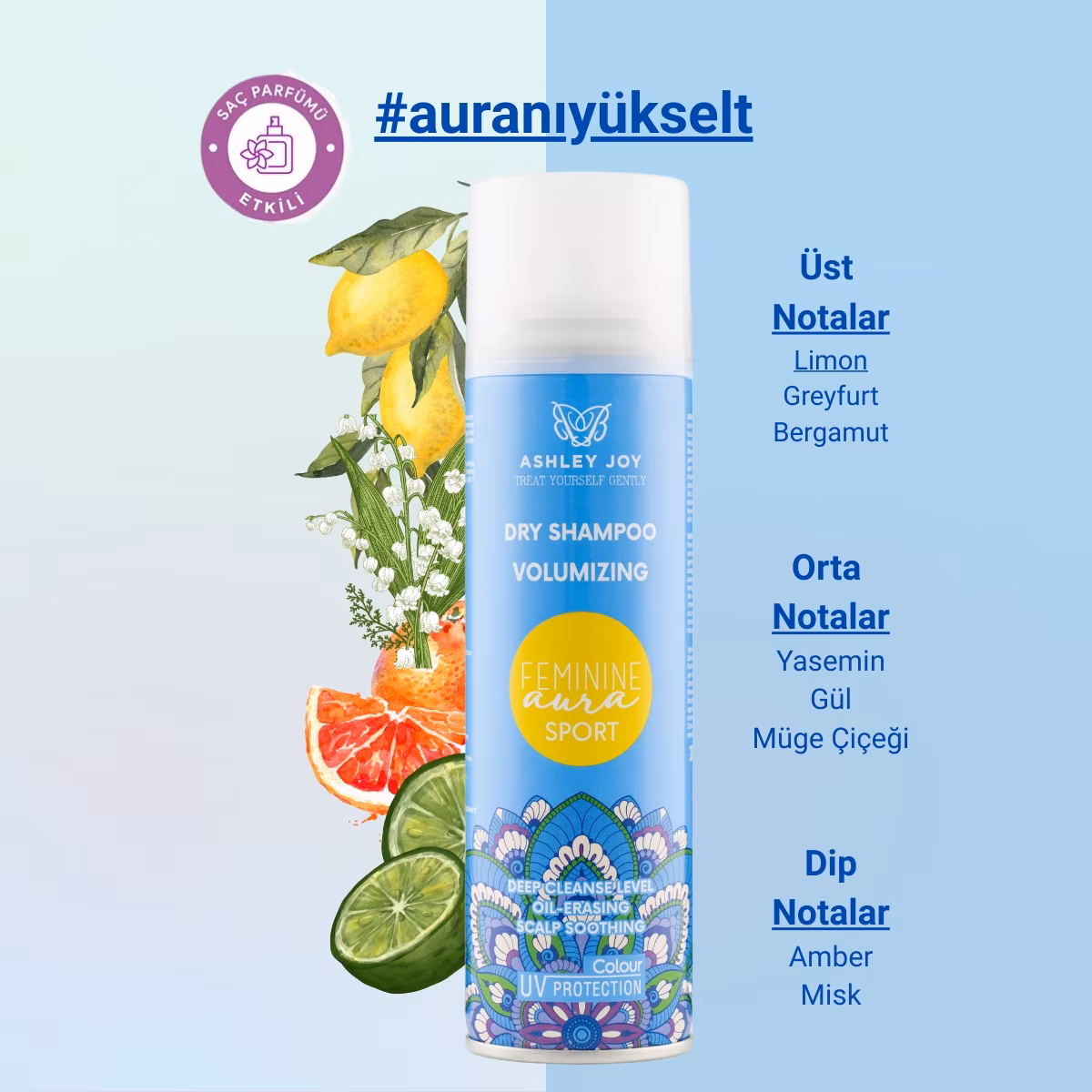 Ashley Joy Feminine Aura Sport Kuru Şampuan 200 ml - Görsel 2